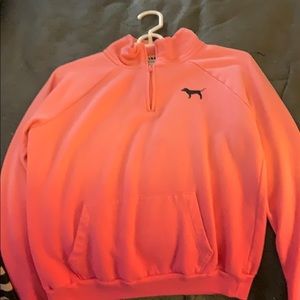 Pink half zip up sweater